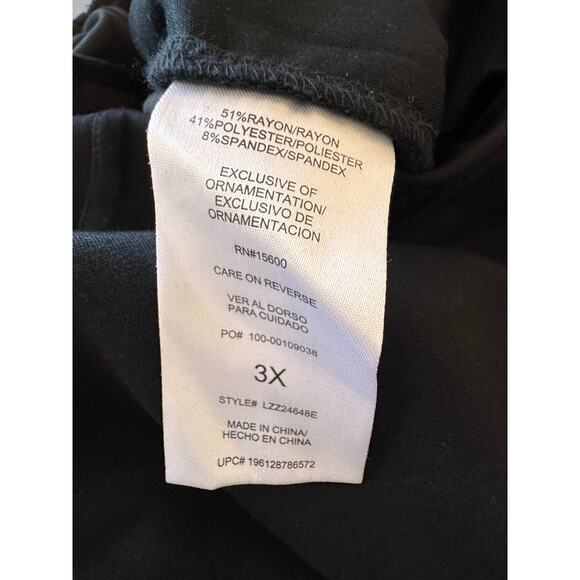 NEW WIT & WISDOM Black Flat Front Pockets Pull On Ankle Pants Plus Size 3X - Picture 6 of 6